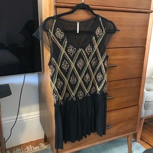 Sheer Beaded Free People Top